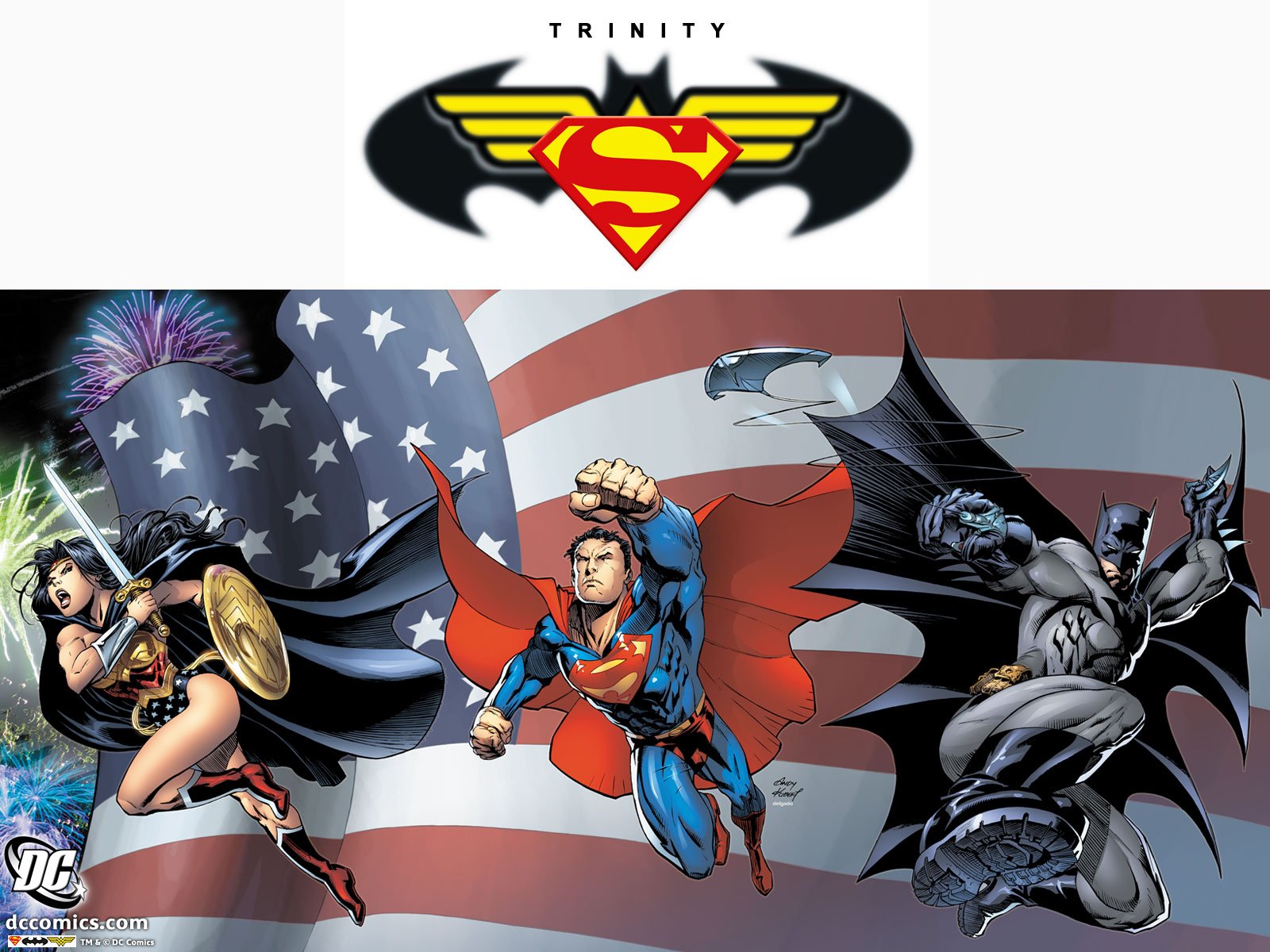 Ics Superman Superheroes Trinity Batman Logo Wonder Woman Wallpaper