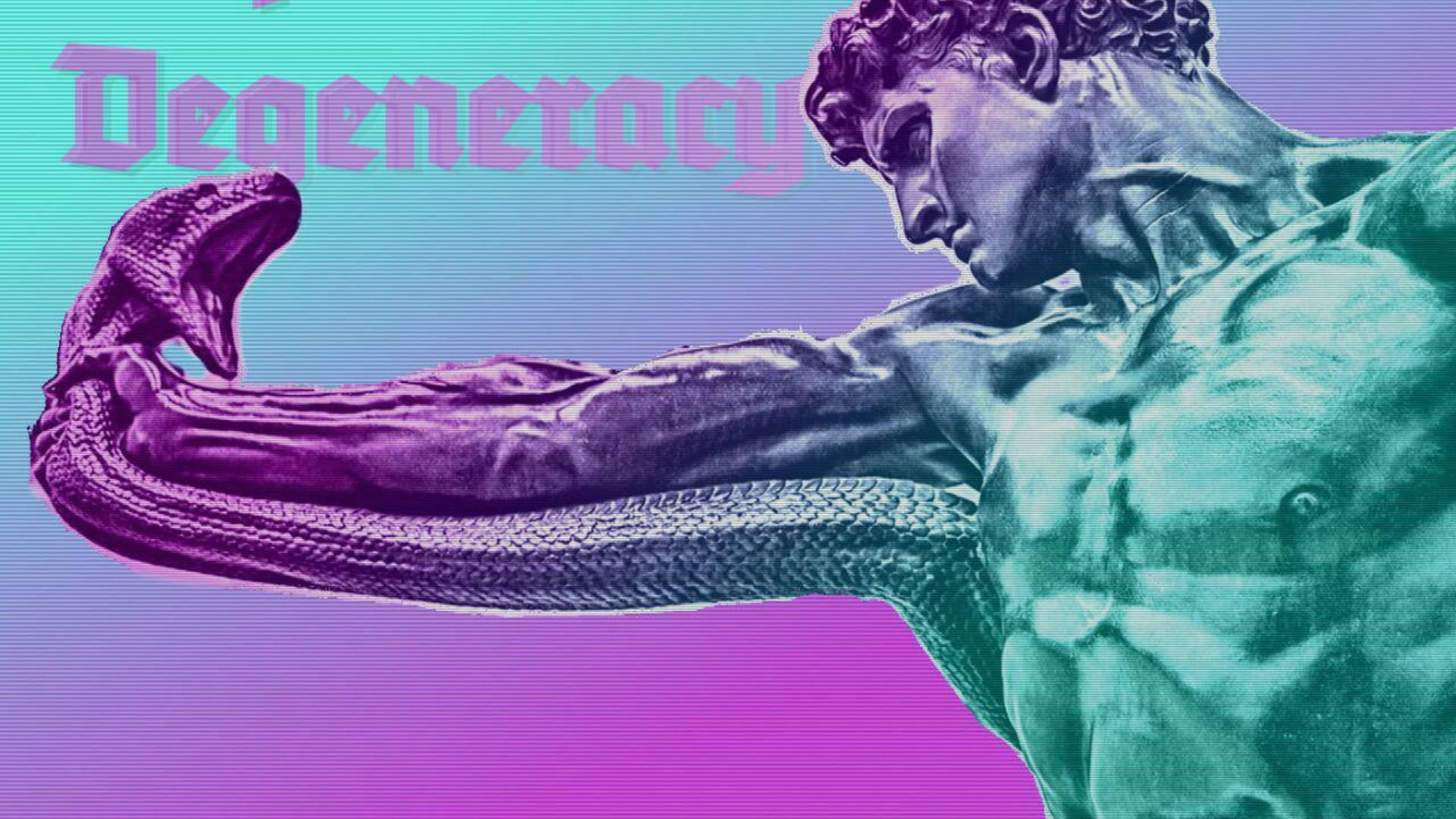 Snake Purple Aesthetic Laptop Wallpaper