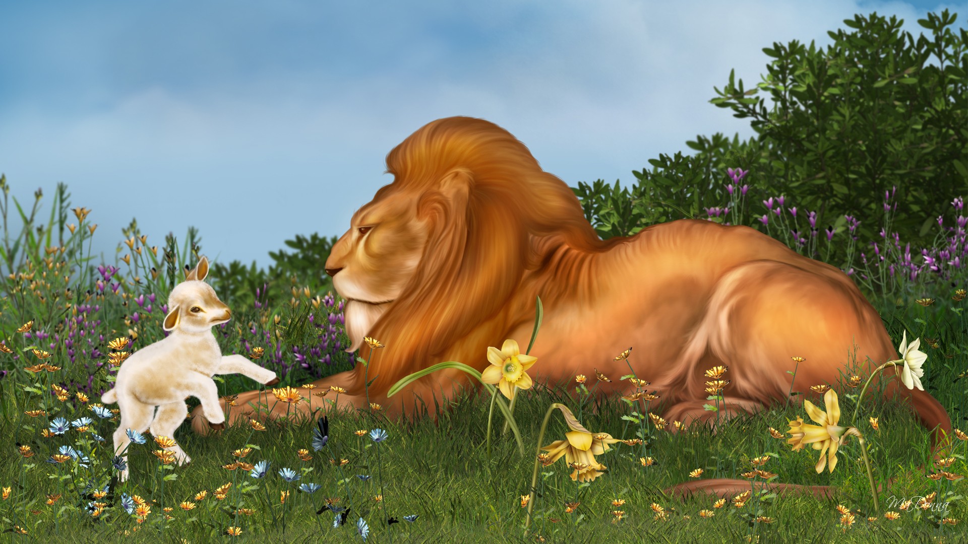 Desktop HD Lion And Lamb Pics