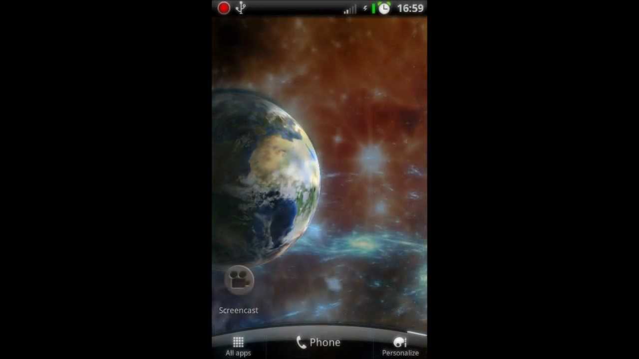 3D Earth and Moon Live Wallpaper [Android] 1280x720