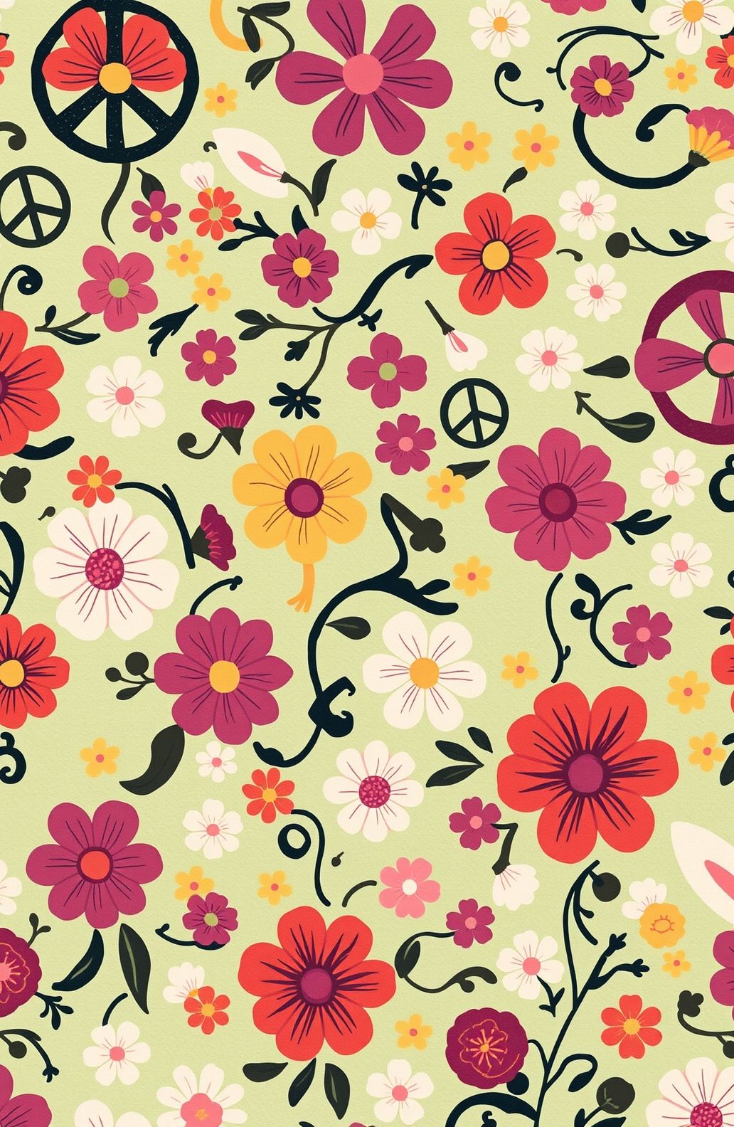Vintage Hippie Aesthetic Wallpaper
