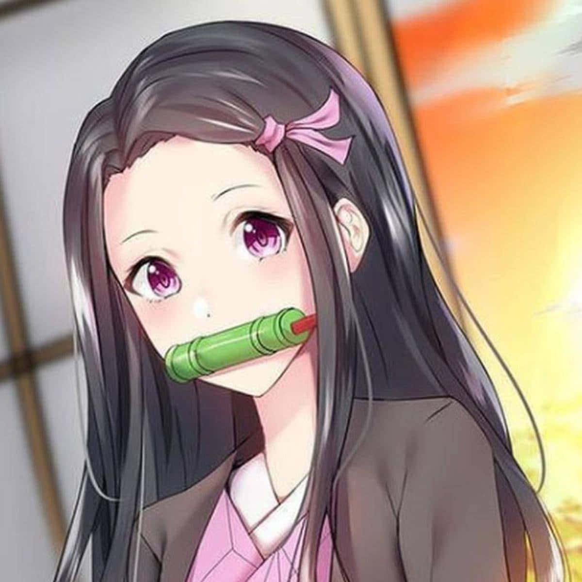 Cute Nezuko Kamado Anime Character Wallpaper