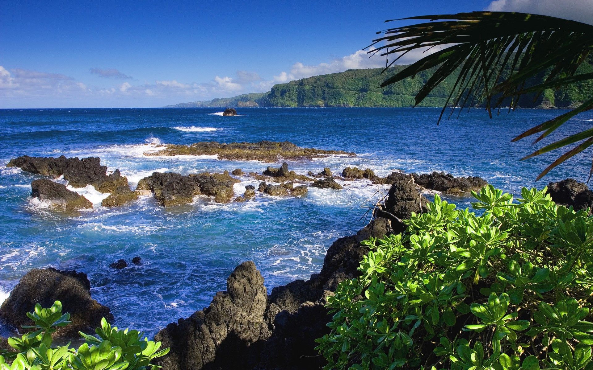 Ocean Coastline From The Shores Of Maui Hawaii On Road To Hana