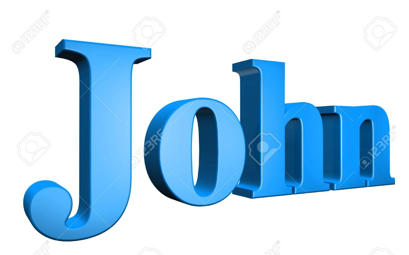 3d John Text On White Background Stock Photo Picture And Royalty