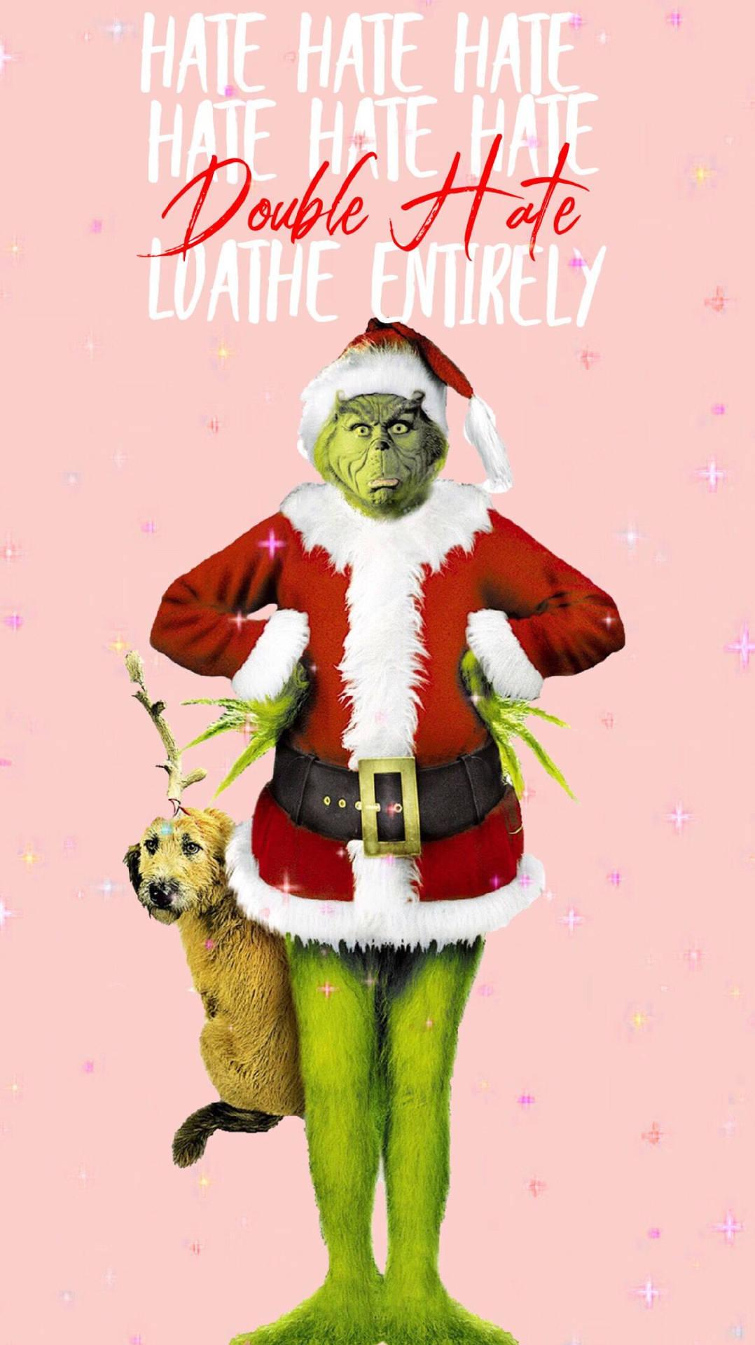 Download Grinch And Dog Double Hate Quotes Wallpaper