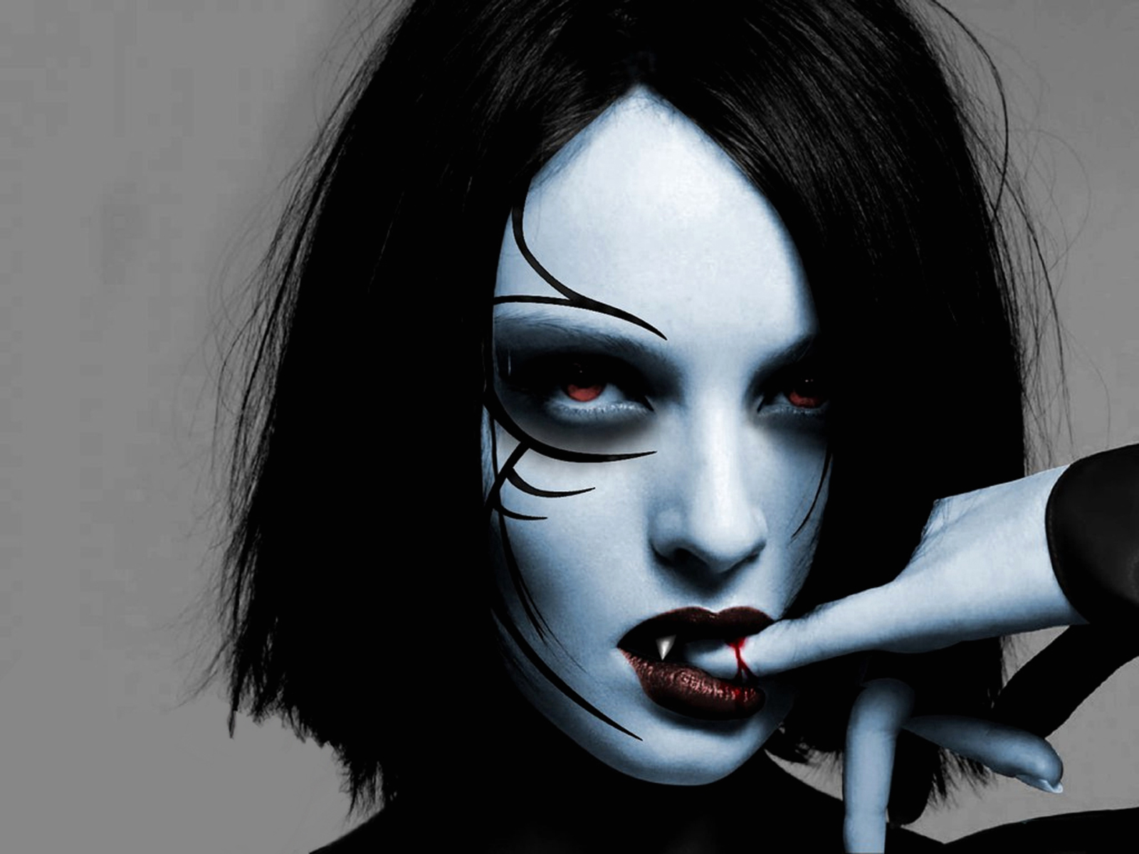 Dark Horror Evil Vampire Fantasy Gothic Women Wallpaper