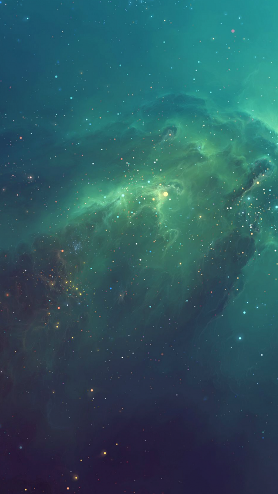 Green Starry iPhone Wallpaper