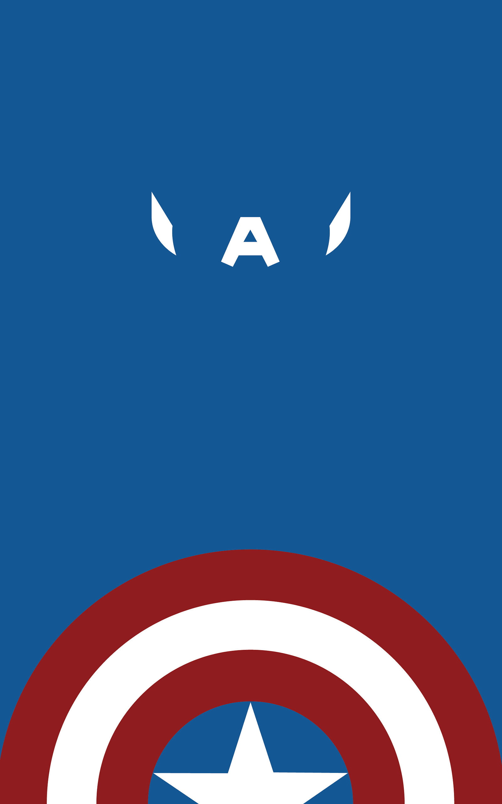 Captain America Logo Minimalism Portrait Display