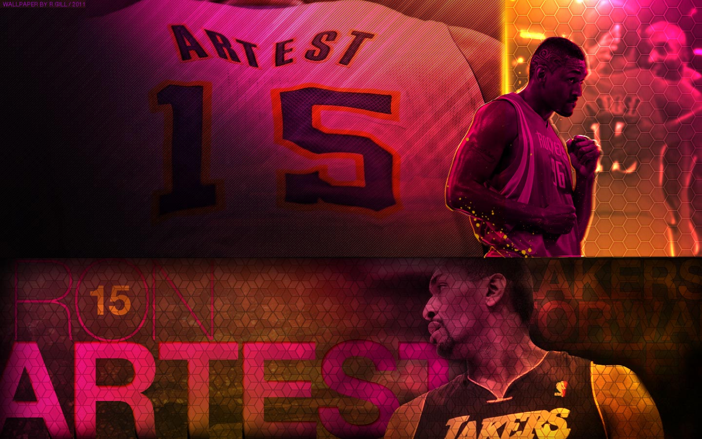 Ron Artest Rockets Lakers Widescreen Wallpaper