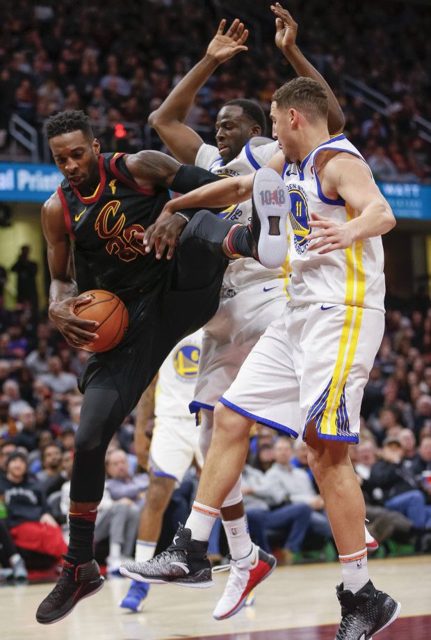 Jeff Green Of The Cleveland Cavaliers Gets Tied Up Under