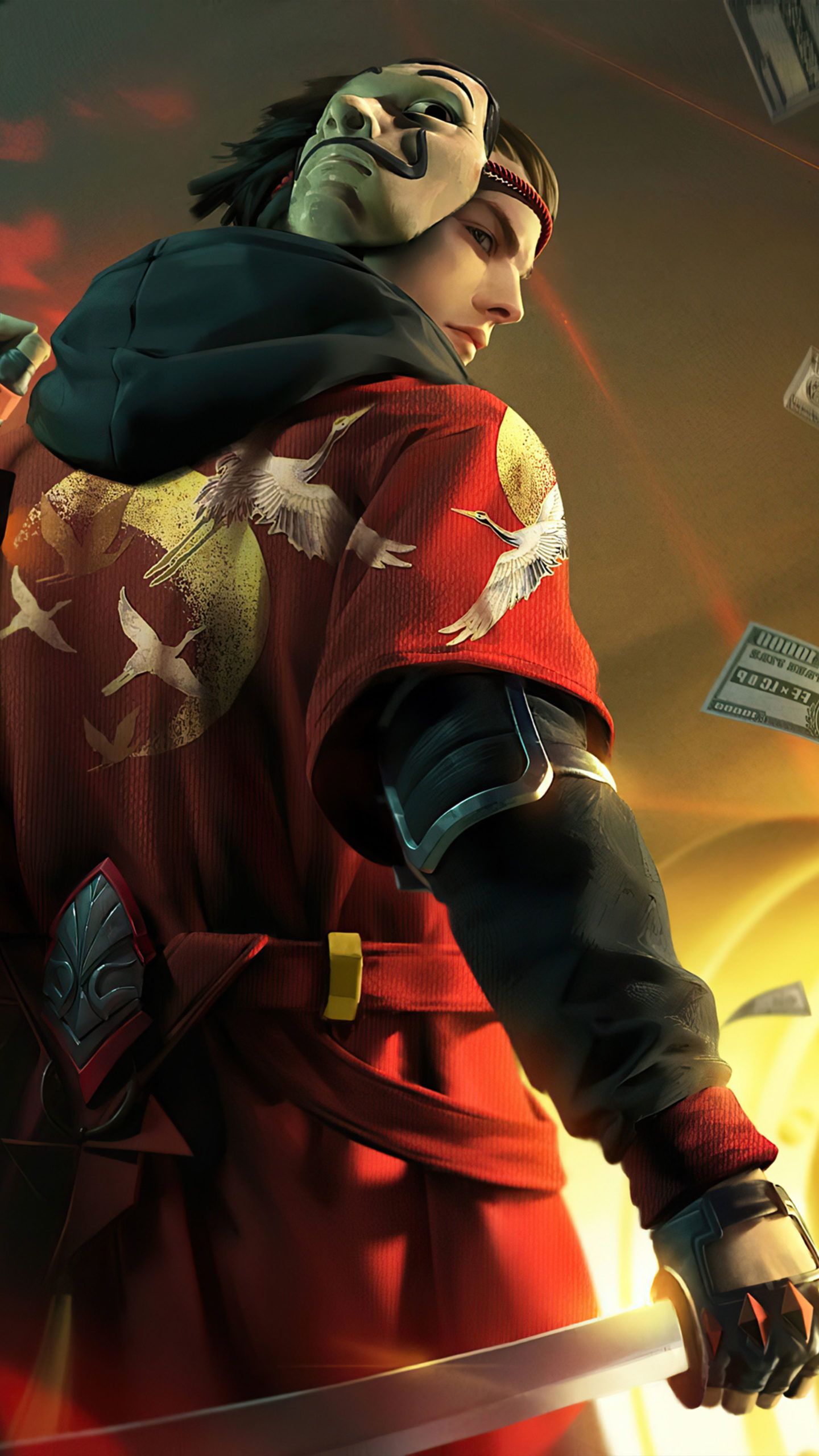 Shinobi Garena Fire 4k Ultra HD Mobile Phone Wallpaper