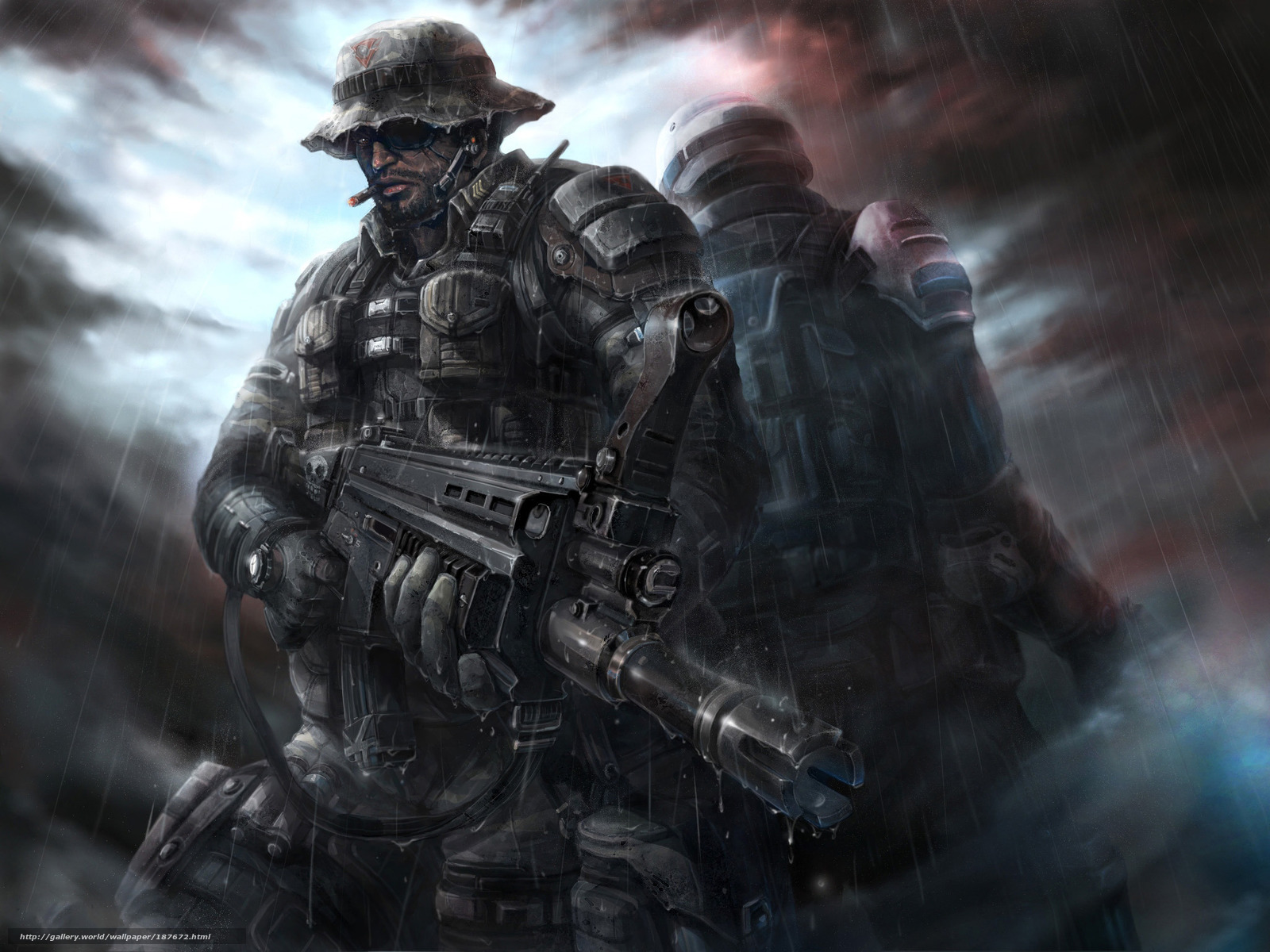 Wallpaper Soldiers Special Forces Machine Back