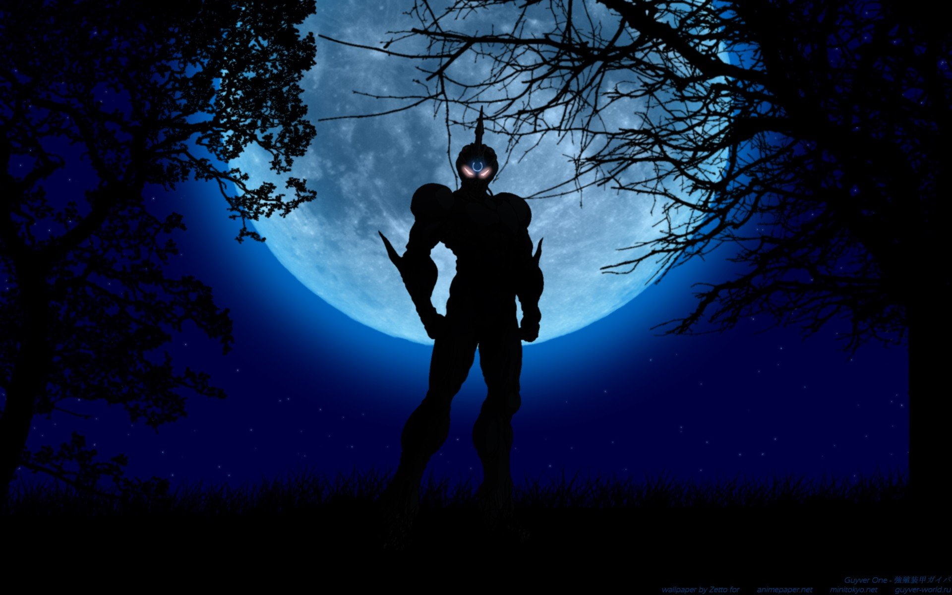 HD Wallpaper Guyver Silhouette Nature Night One Person