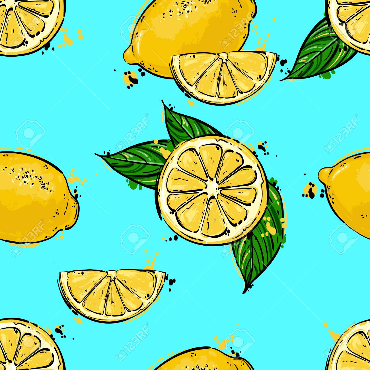 Free download Abstract Pattern With Lemons Background For The Design Of ...
