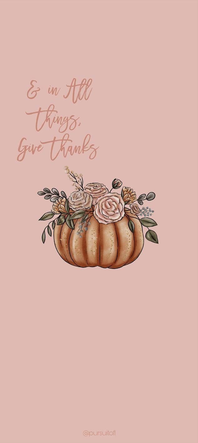 Autumn Pumpkin Phone Wallpaper With Thanksgiving iPhone