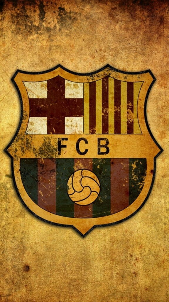 Vintage Fc Barcelona Logo Wallpaper iPhone