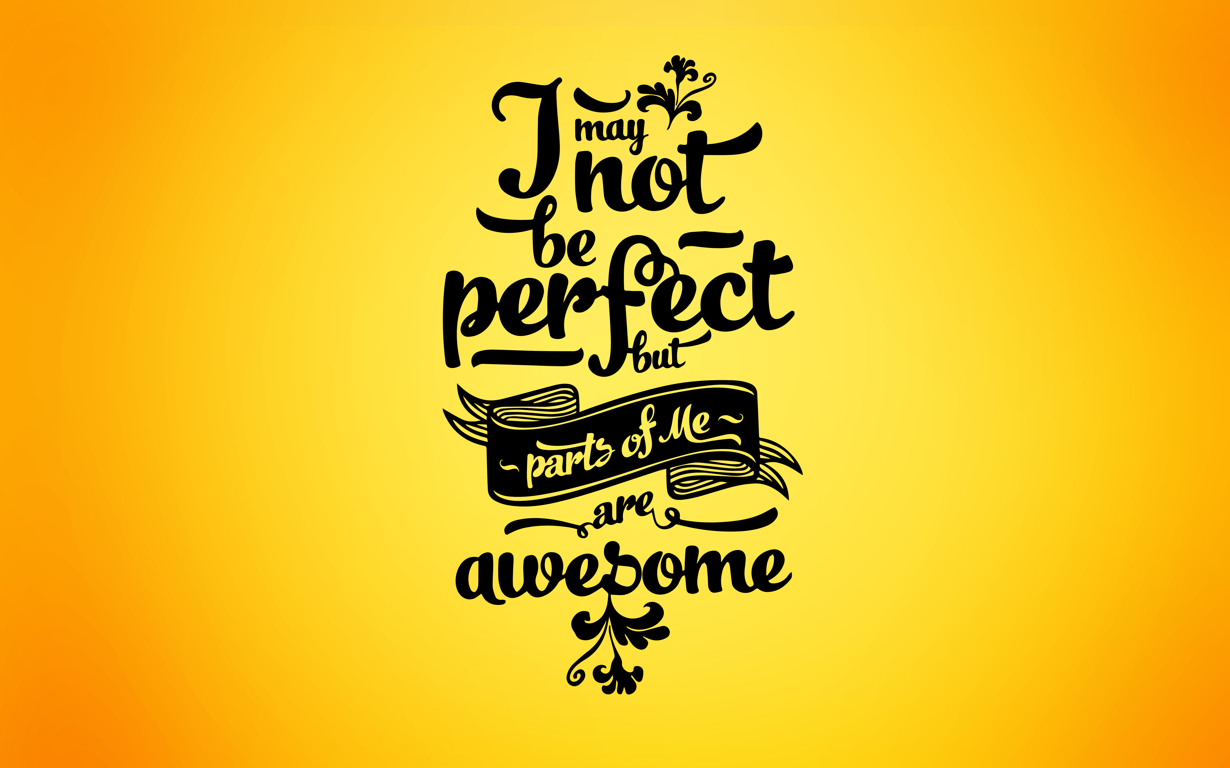 Yellow Cool Quote Awesome Minimalism Typography Wallpaper