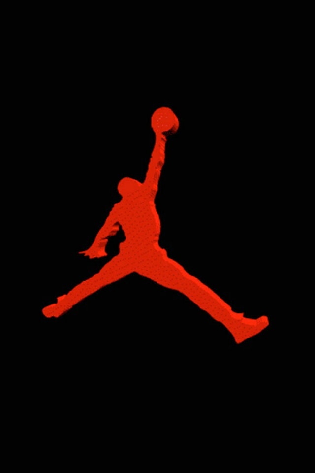 Red jordan logo 2 iPhone wallpapers Background and Themes 640x960