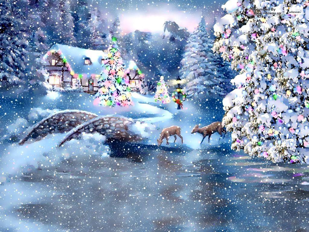 Beautiful Scene Christmas Wallpaper Christ