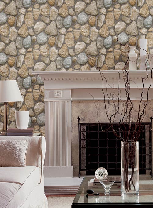 River Rock Wallpaper Has The Beautiful Look Of Natural In