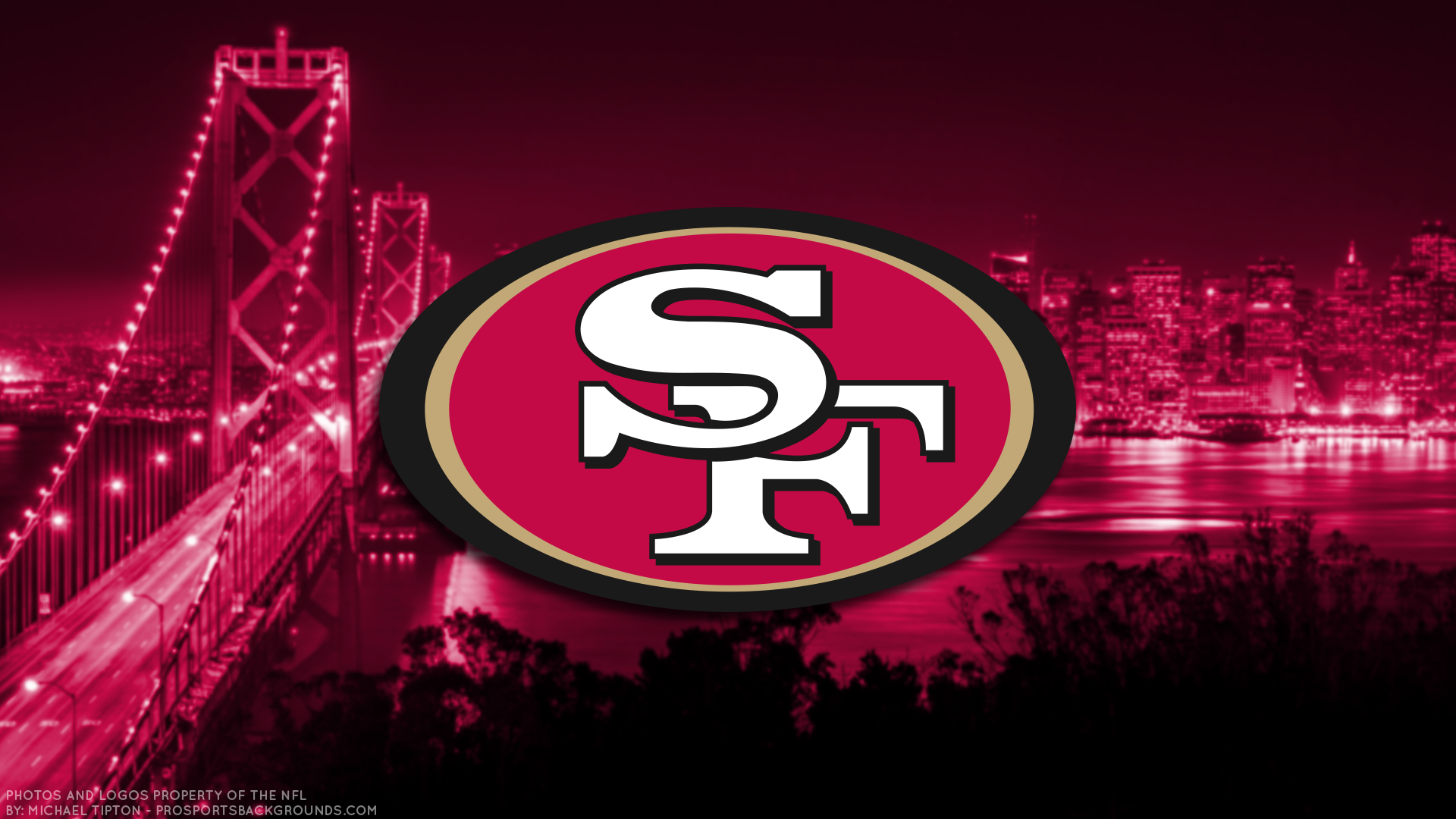 San Francisco 49ers 2018 PC City Logo Wallpaper