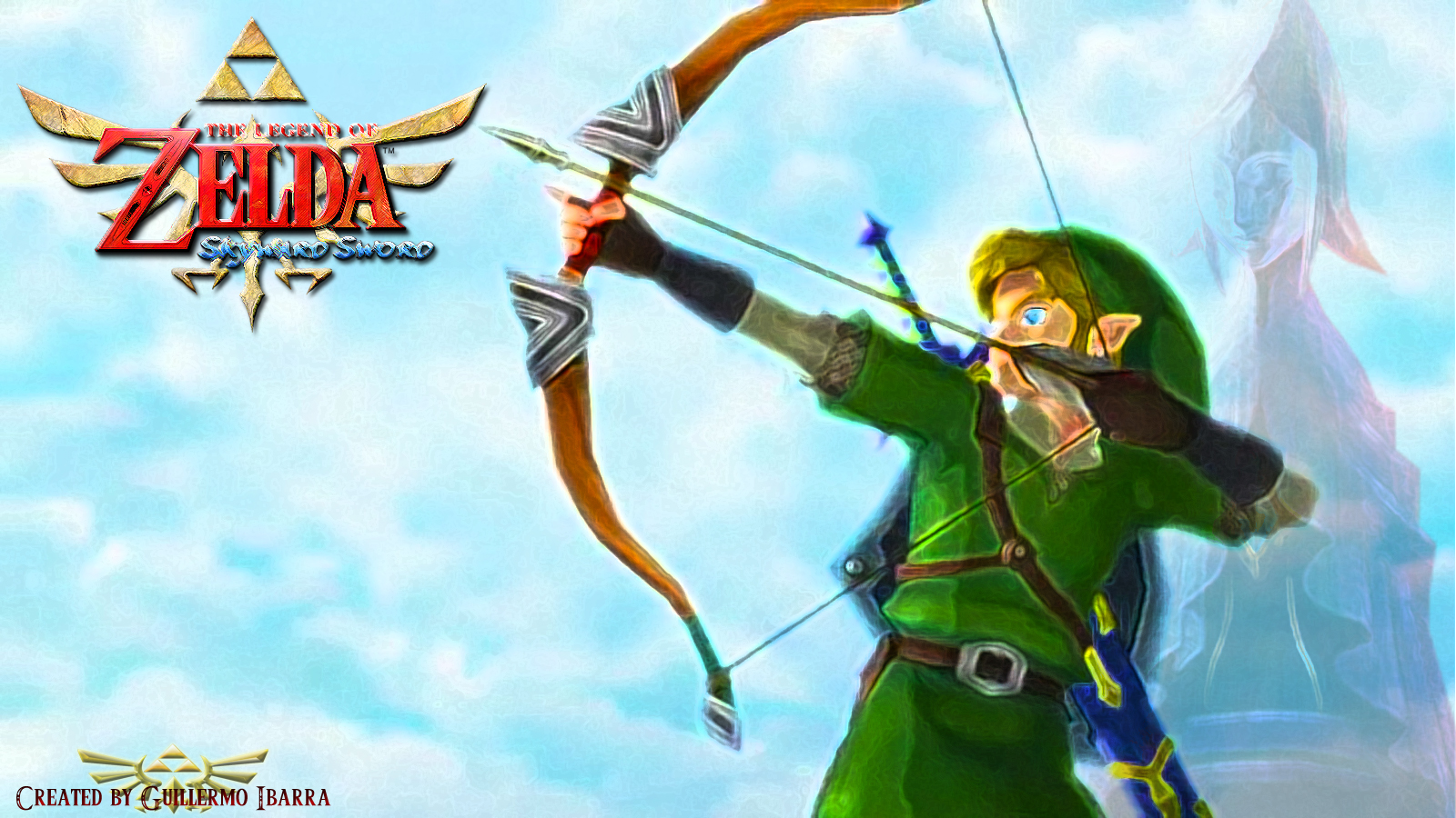 Art Wallpaper Games The Legend Of Zelda Skyward Sword Bow Link