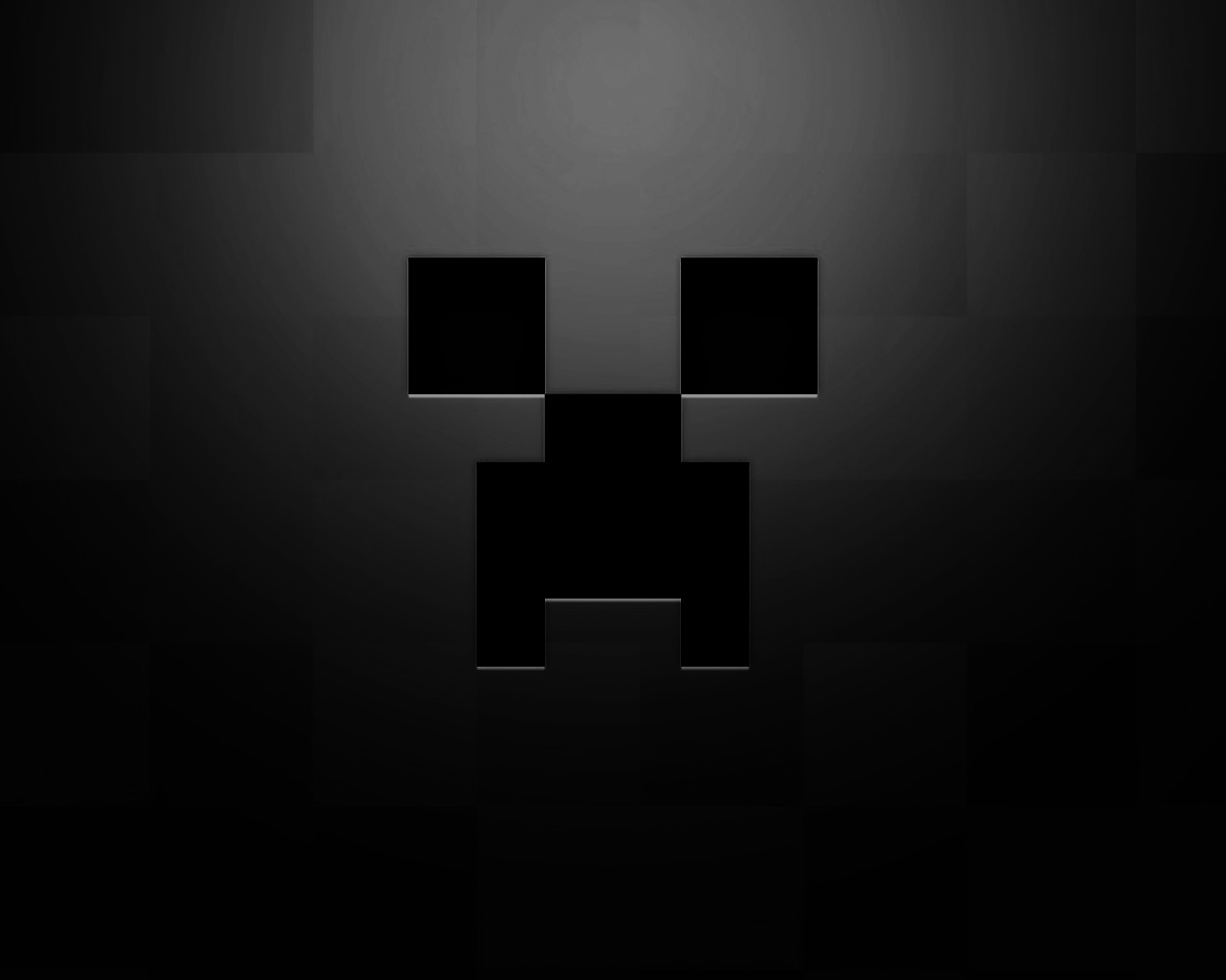 Minecraft Creeper Logo Black Background HD Wallpaper