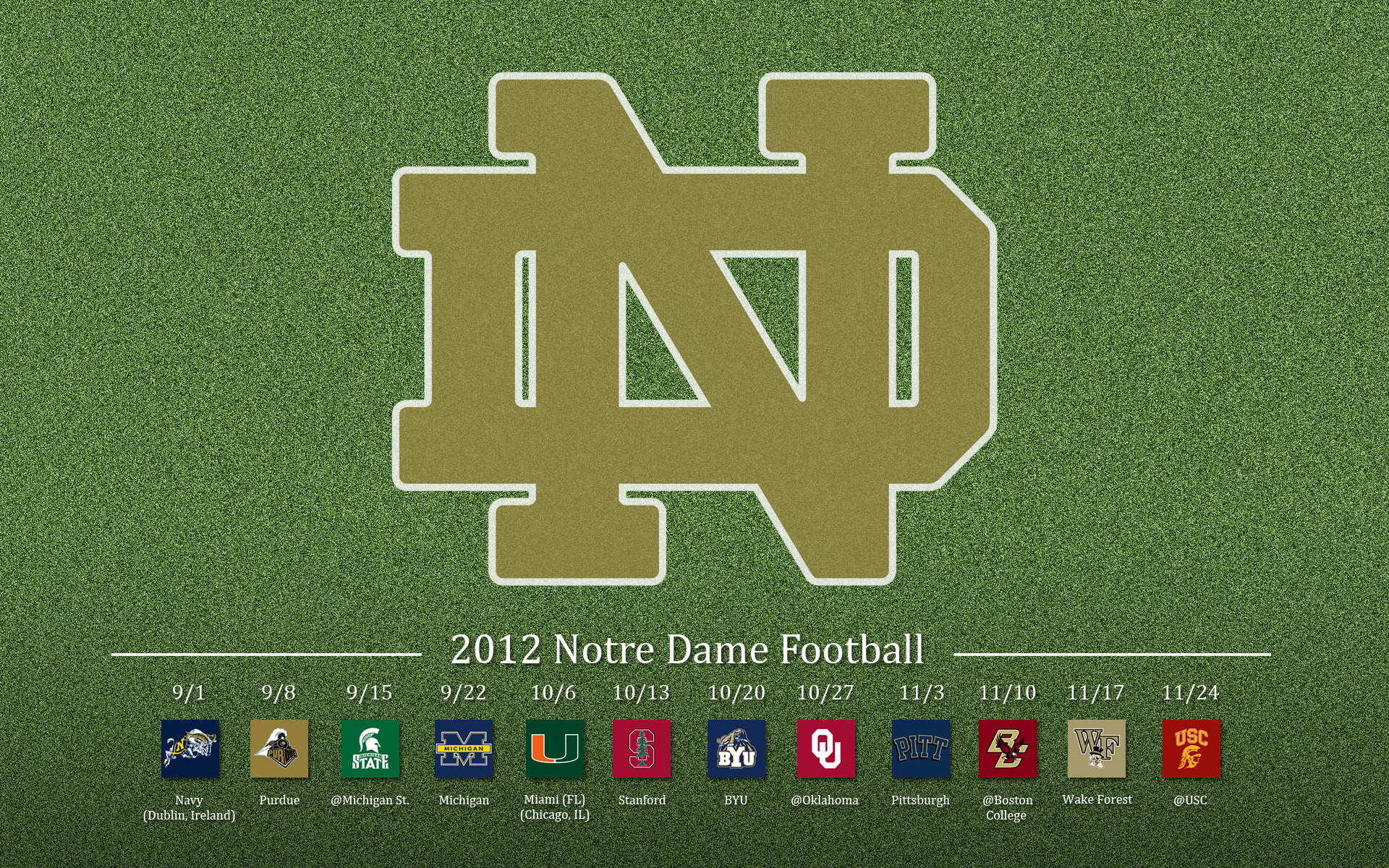 Notre Dame Football HD Wallpaper