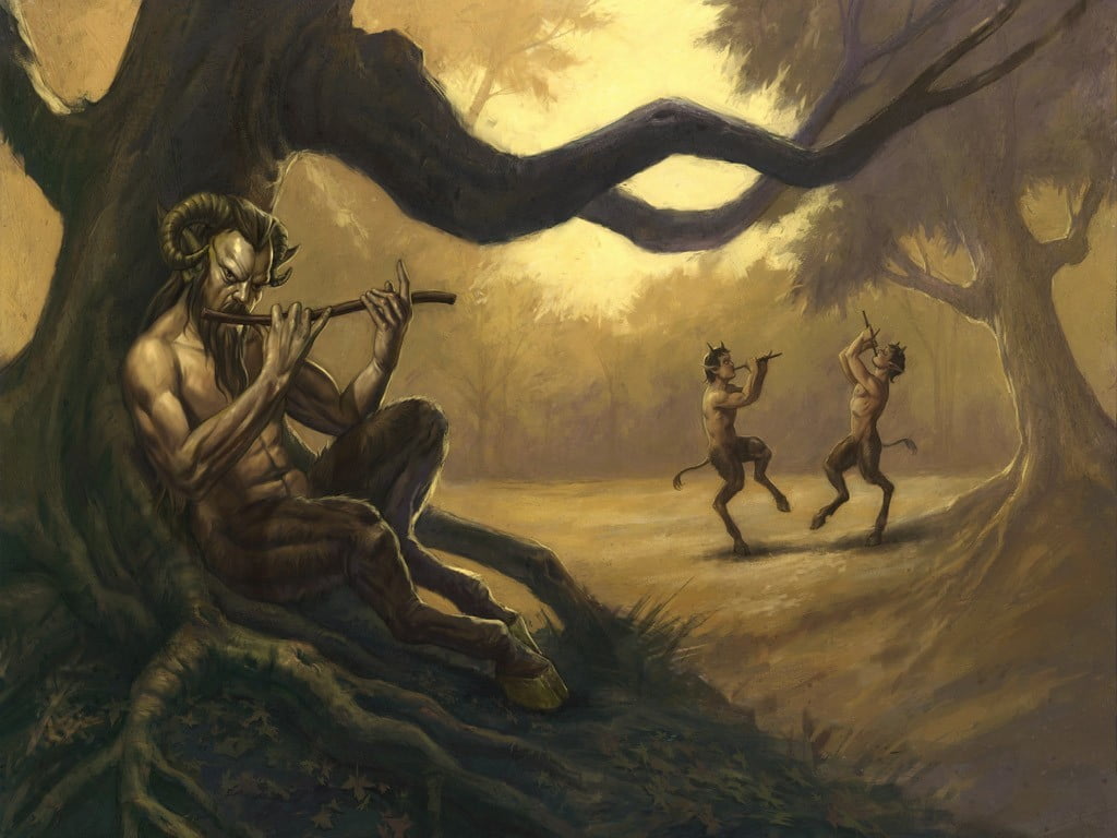 Painting Mythology Satyr Fantasy Art HD Wallpaper