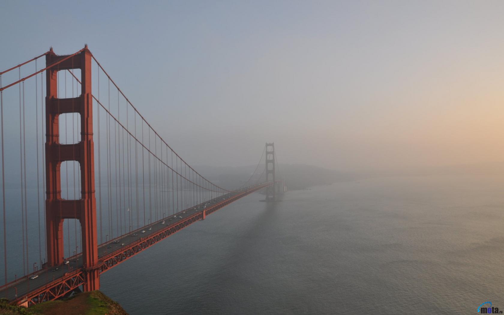 Wallpaper Golden Gate Bridge In The Fog X