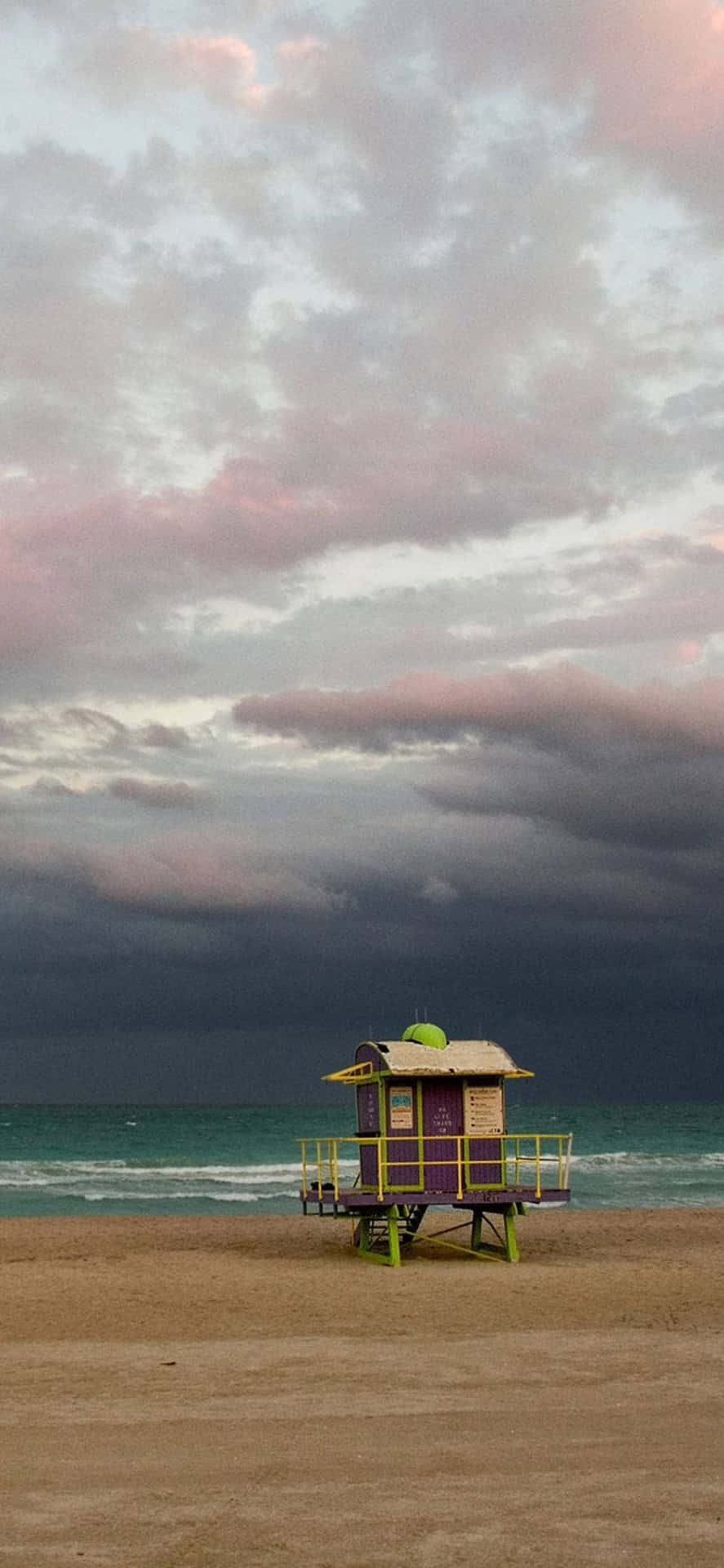 iPhone Xs Max Malibu Beach Hut By The Background Wallpaper