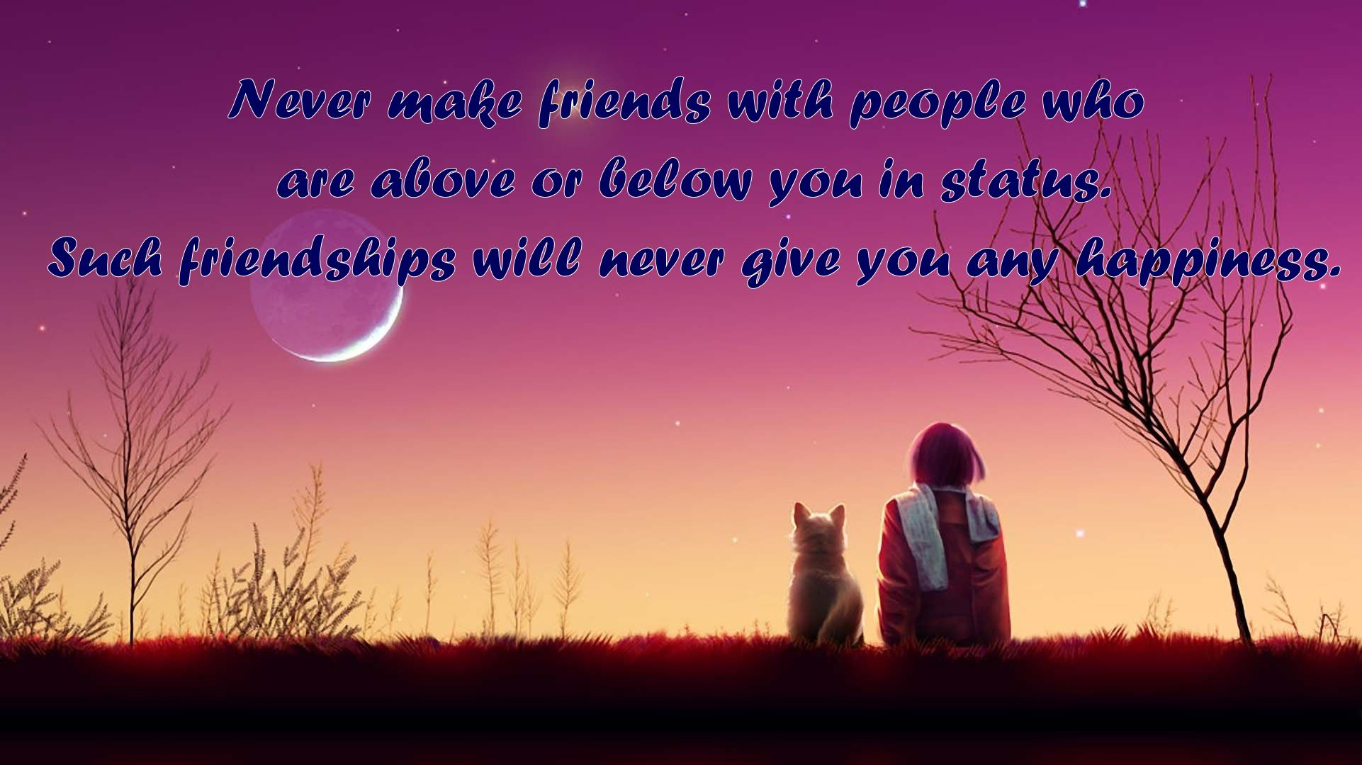A poignant image of a person and a cat silhouetted against a twilight sky, symbolizing loneliness and the complexities of friendship