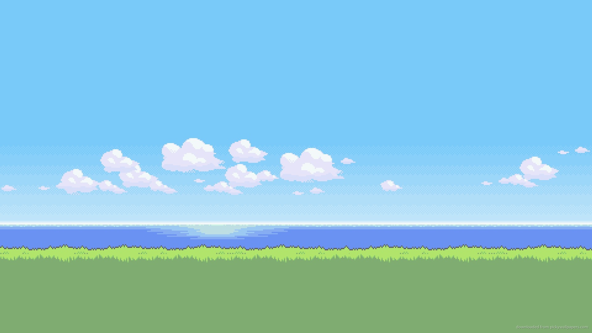 Clean Pixel Landscape Wallpaper