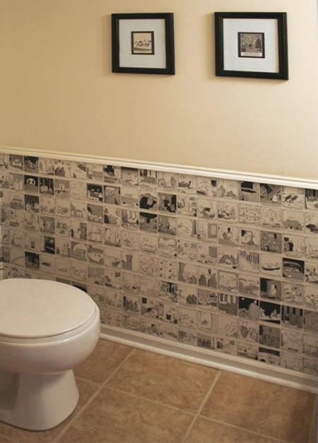 have seen old newspapers and sheet music used as wallpaper for walls