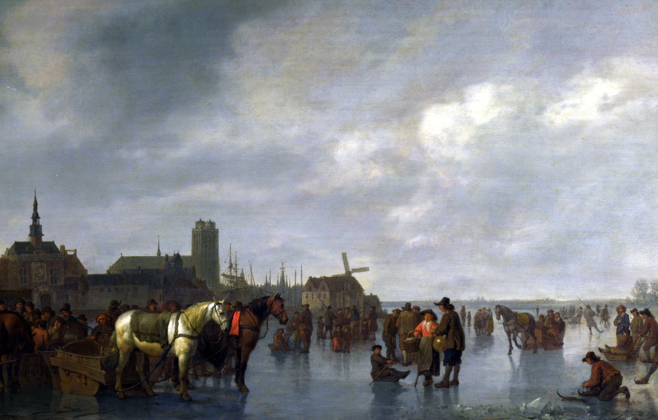 Wallpaper Landscape People Picture Abraham Van Calraet Scene