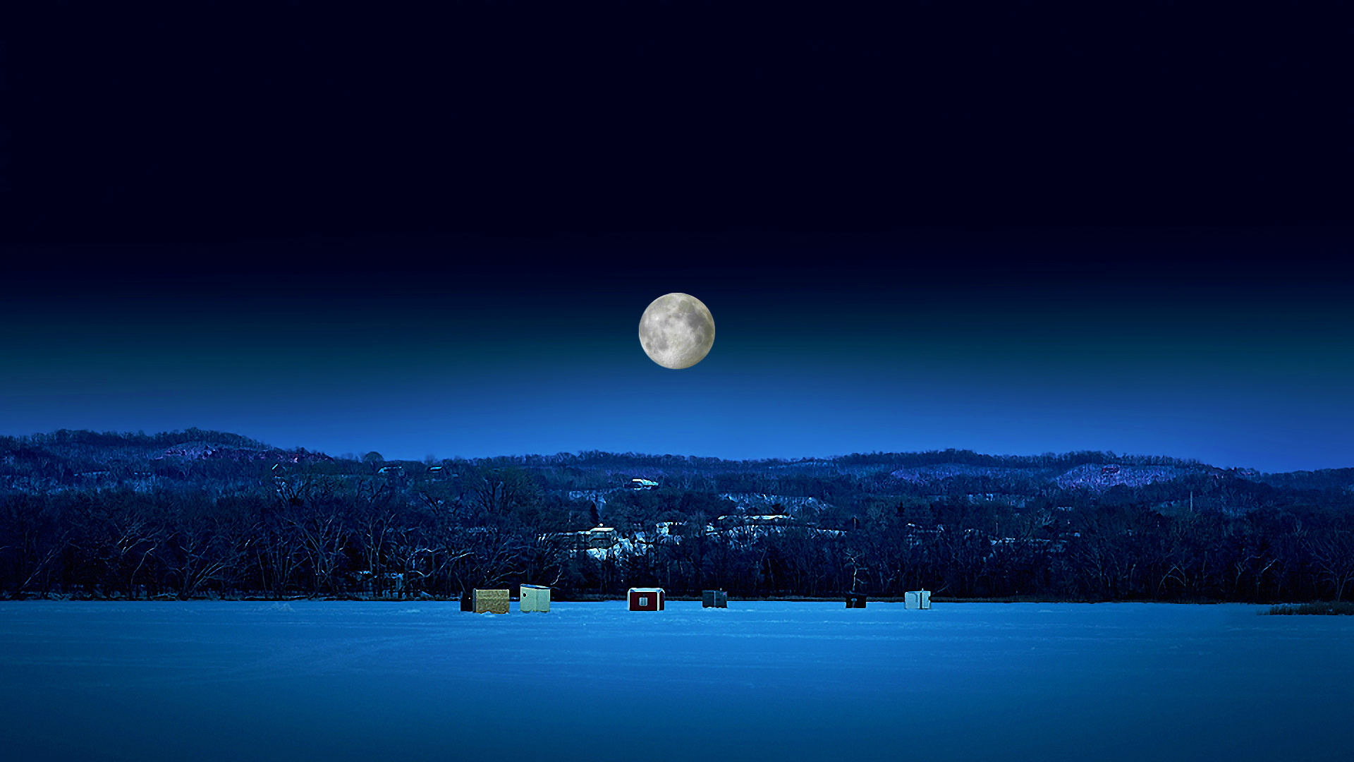 Fishing Ice At Night With Resolutions Pixel