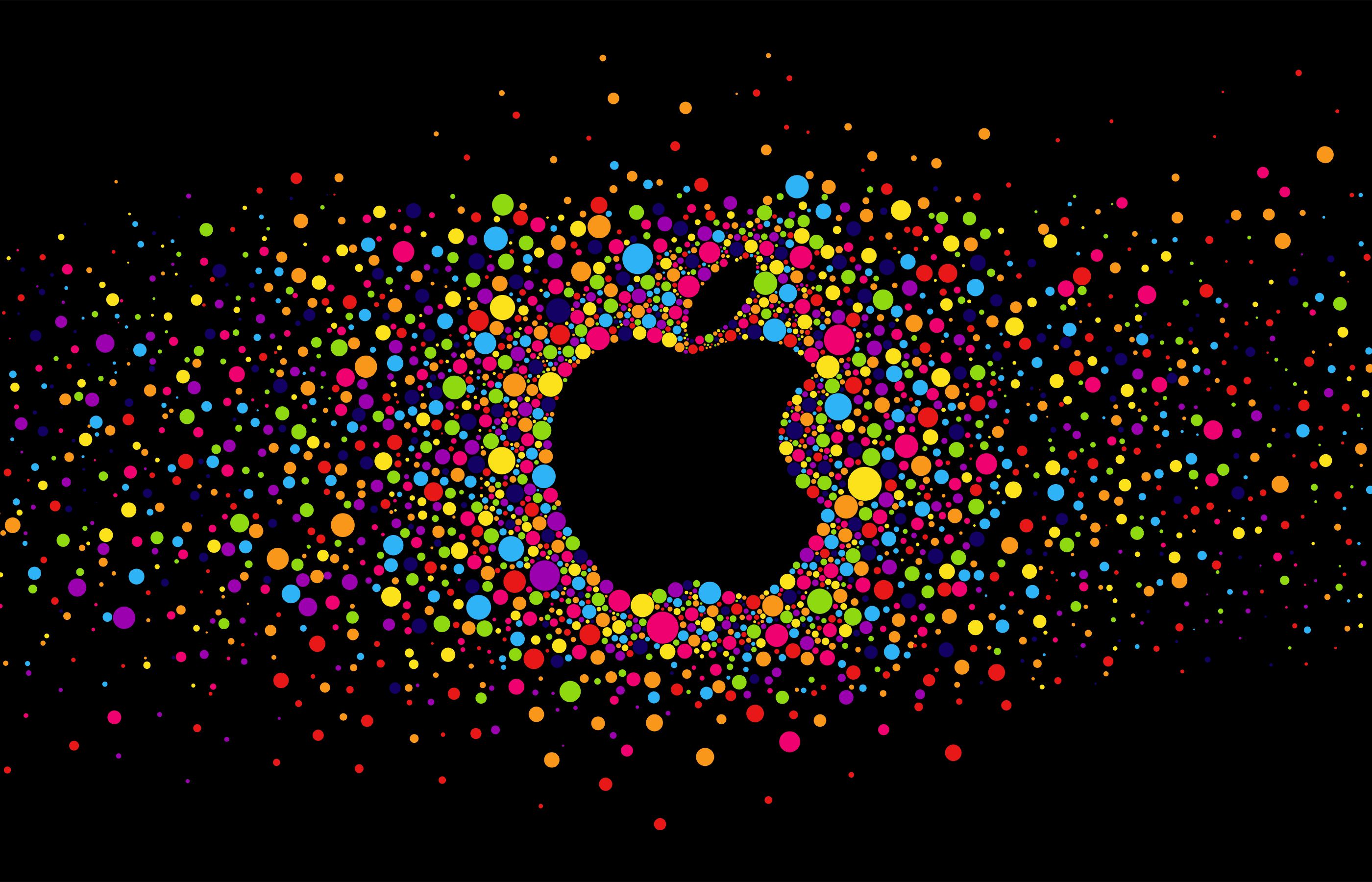 Colorful Apple Logo Wallpaper Top