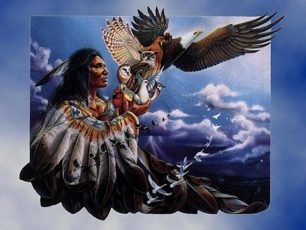 Native American Blue Eagle Wallpaper