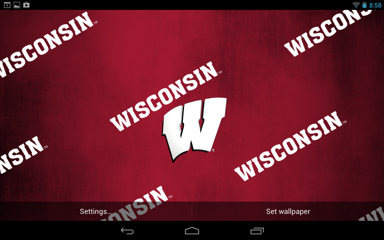 wisconsin badgers live wallpaper with animated 3d logo background