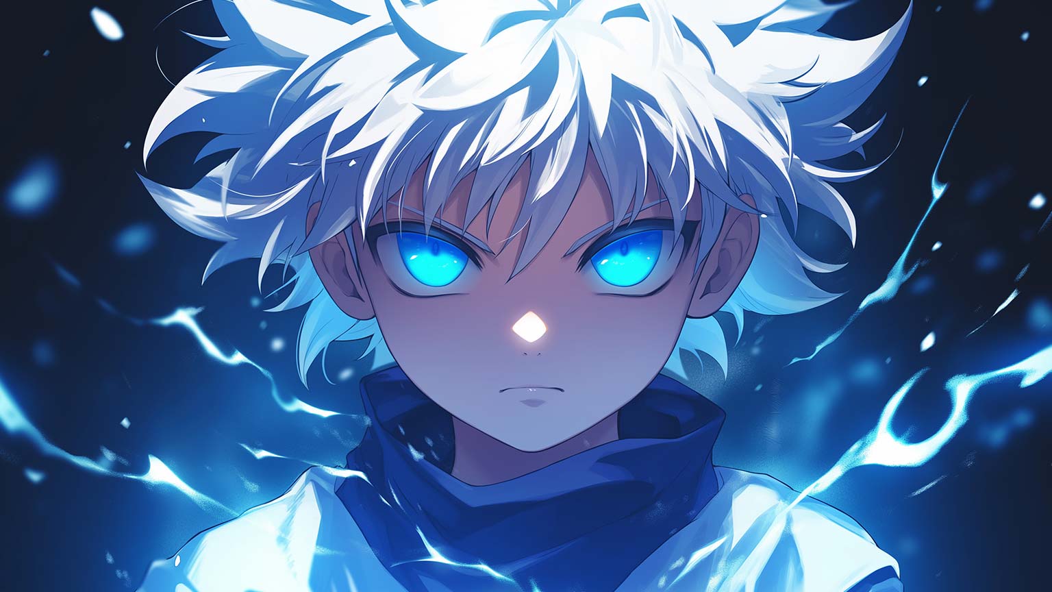 Hxh Killua Dark Blue Desktop Wallpaper Pre