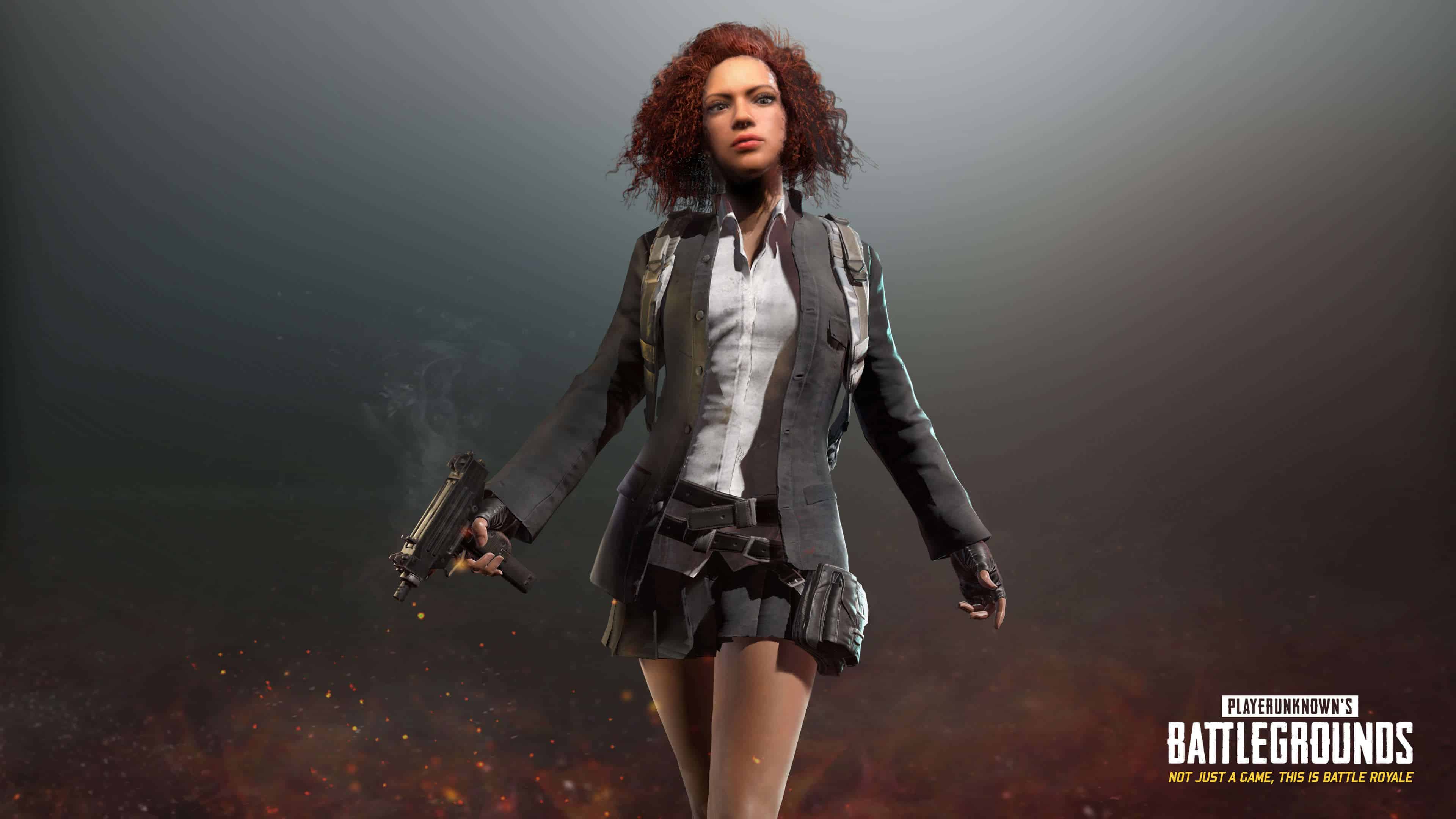 Pubg Player Unknown Battlegrounds Black School Uniform Set UHD 4k Wallpaper