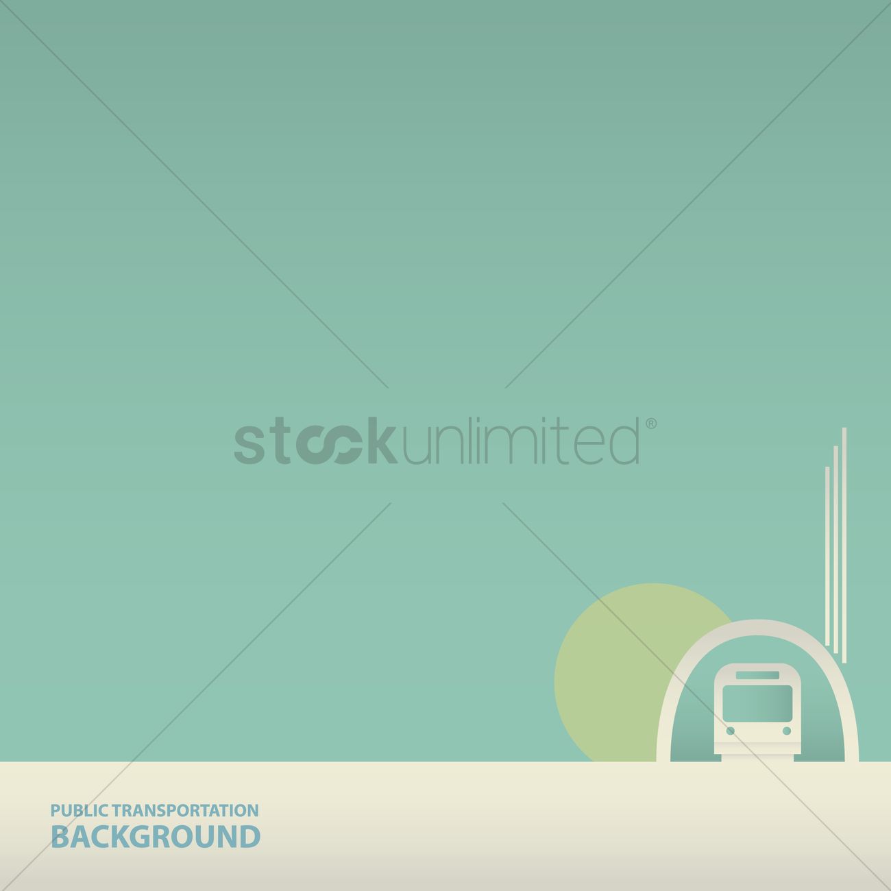 Public Transportation Background Vector Image