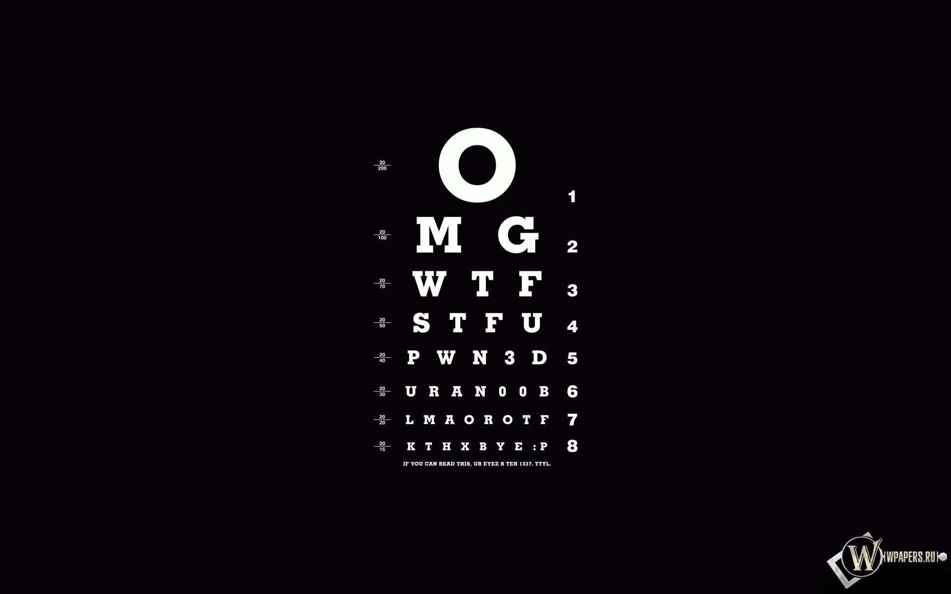 Eyesight Test Of Today S Generation Typography Wallpaper Black