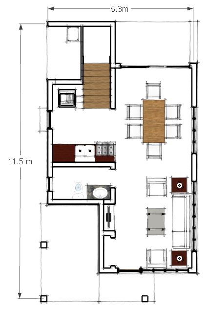 Two Storey Residential Building Ground Floor Plan by missjahz on 424x636