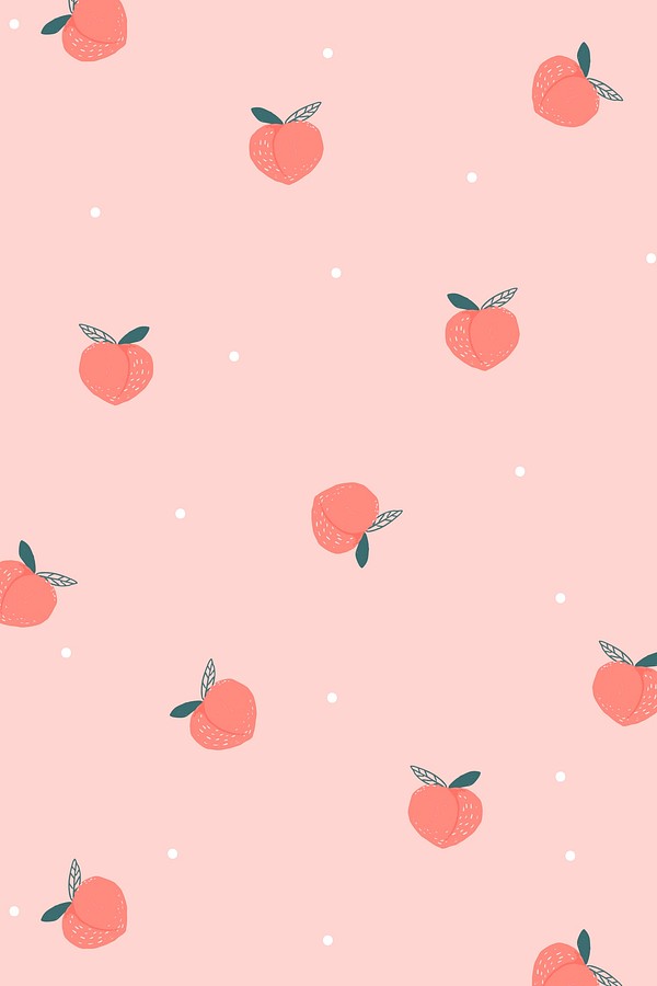 Cute Peach Pattern Wallpaper