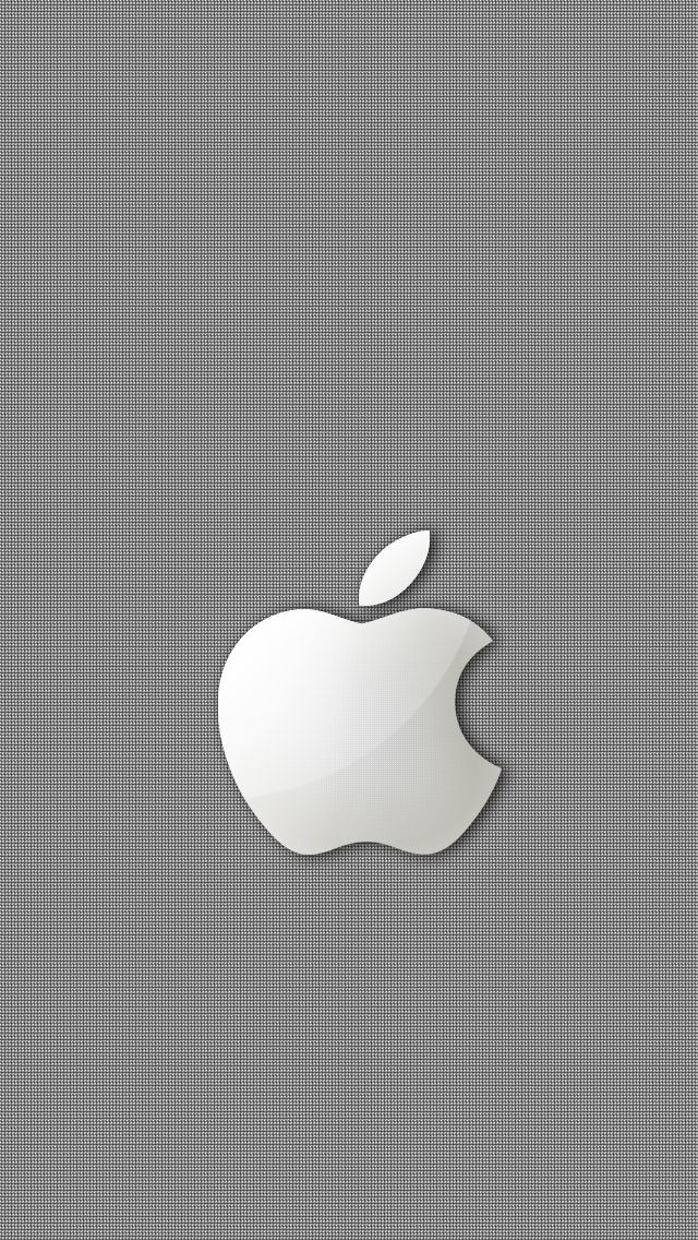 Silver Apple iPhone Wallpaper