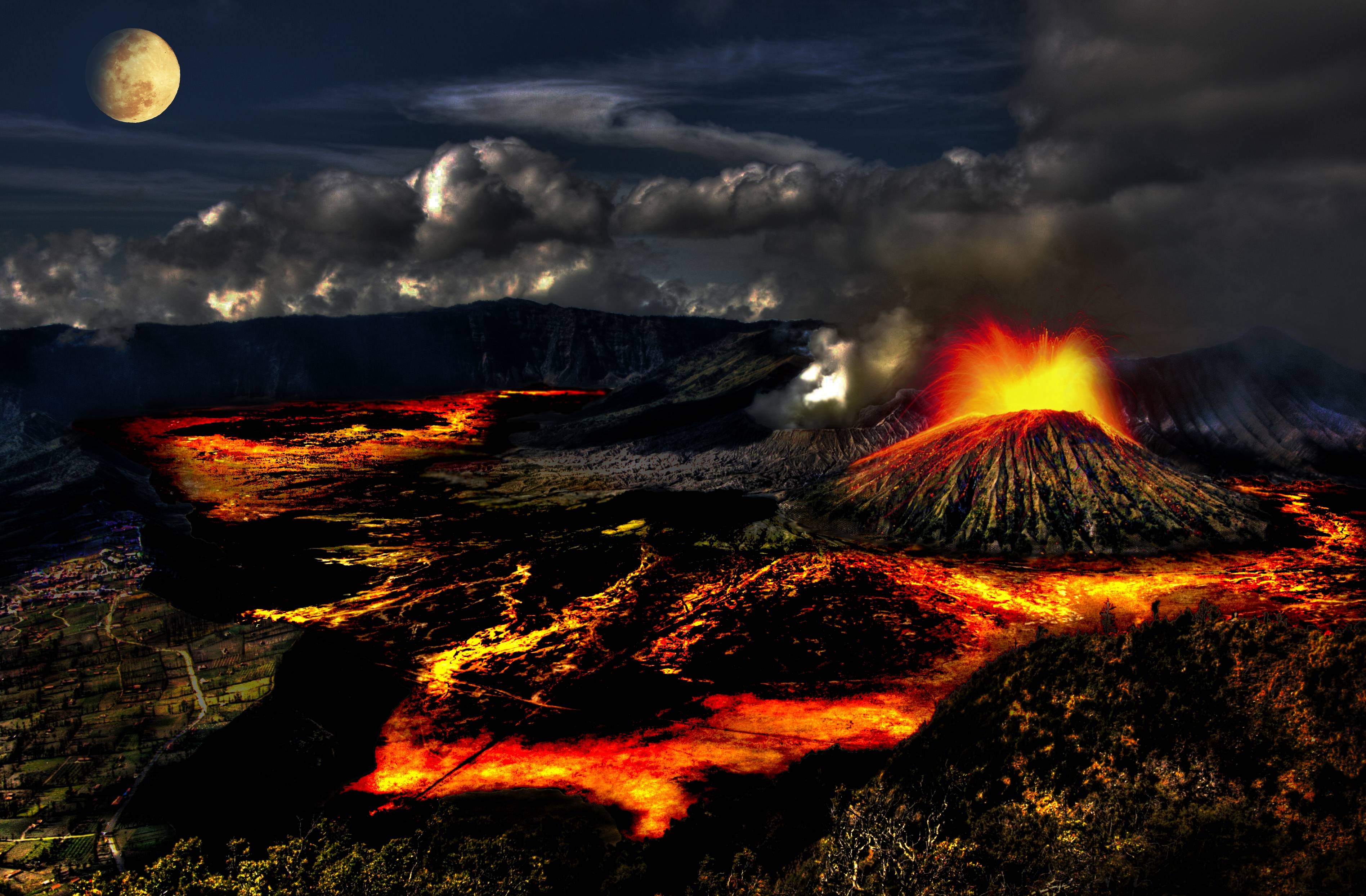 Volcano Wallpaper Top Background