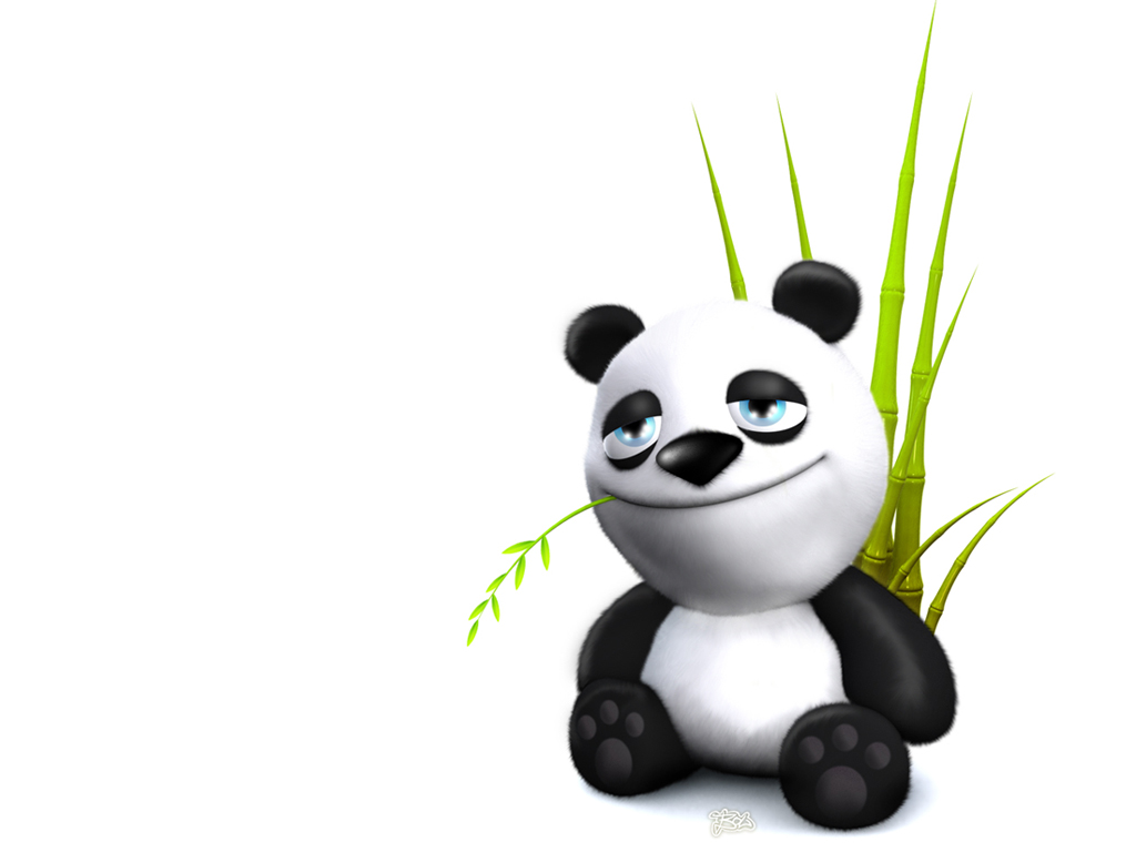 Funny cartoon panda wallpaper Funny Animal 1024x768