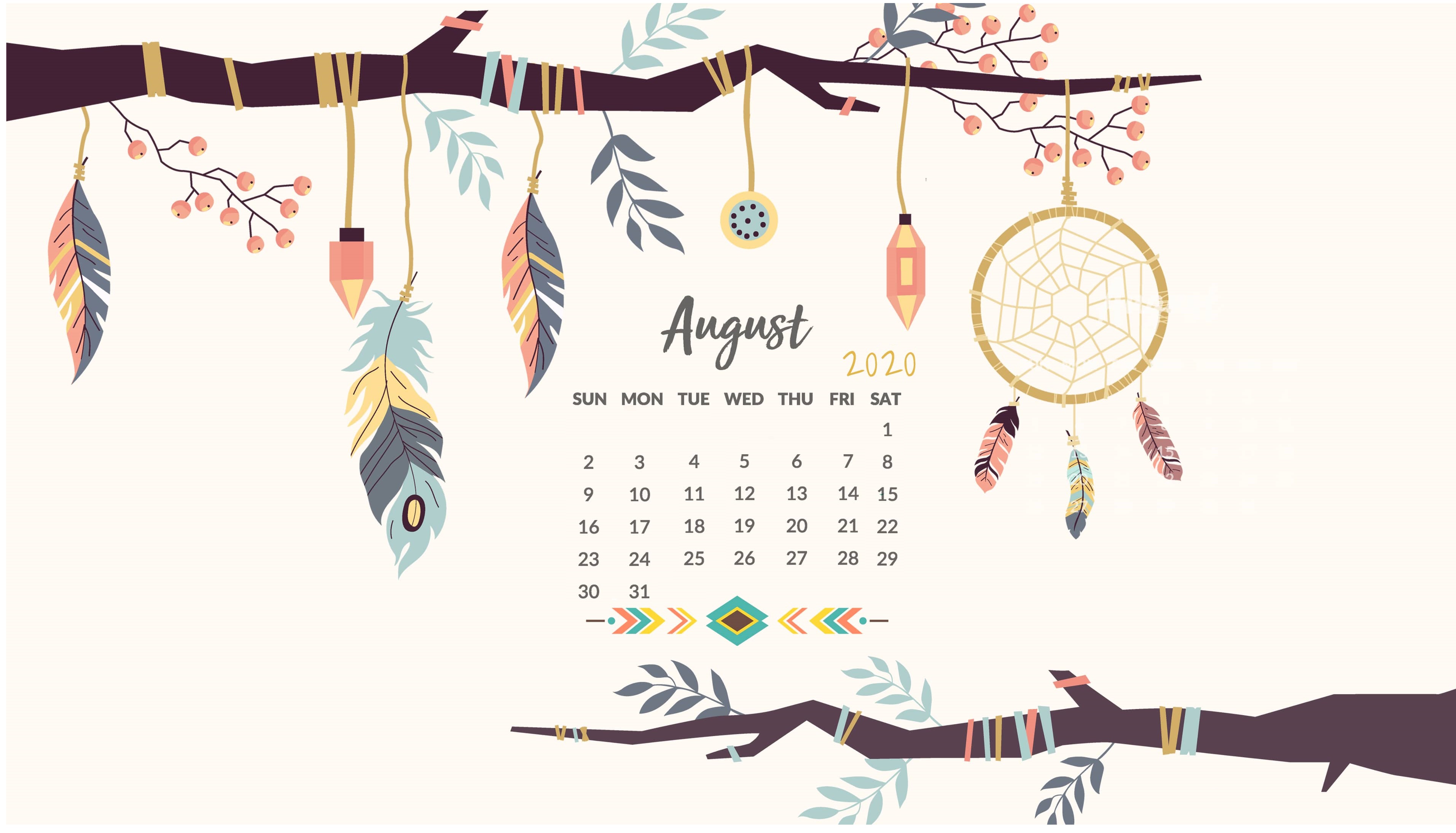 Cute 2020 Desktop Calendar Wallpaper Latest Calendar 3826x2190