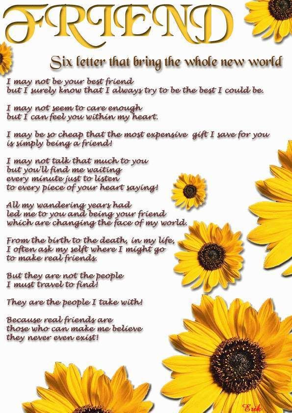 Wallpaper Yellow Friendship Poems Poem And